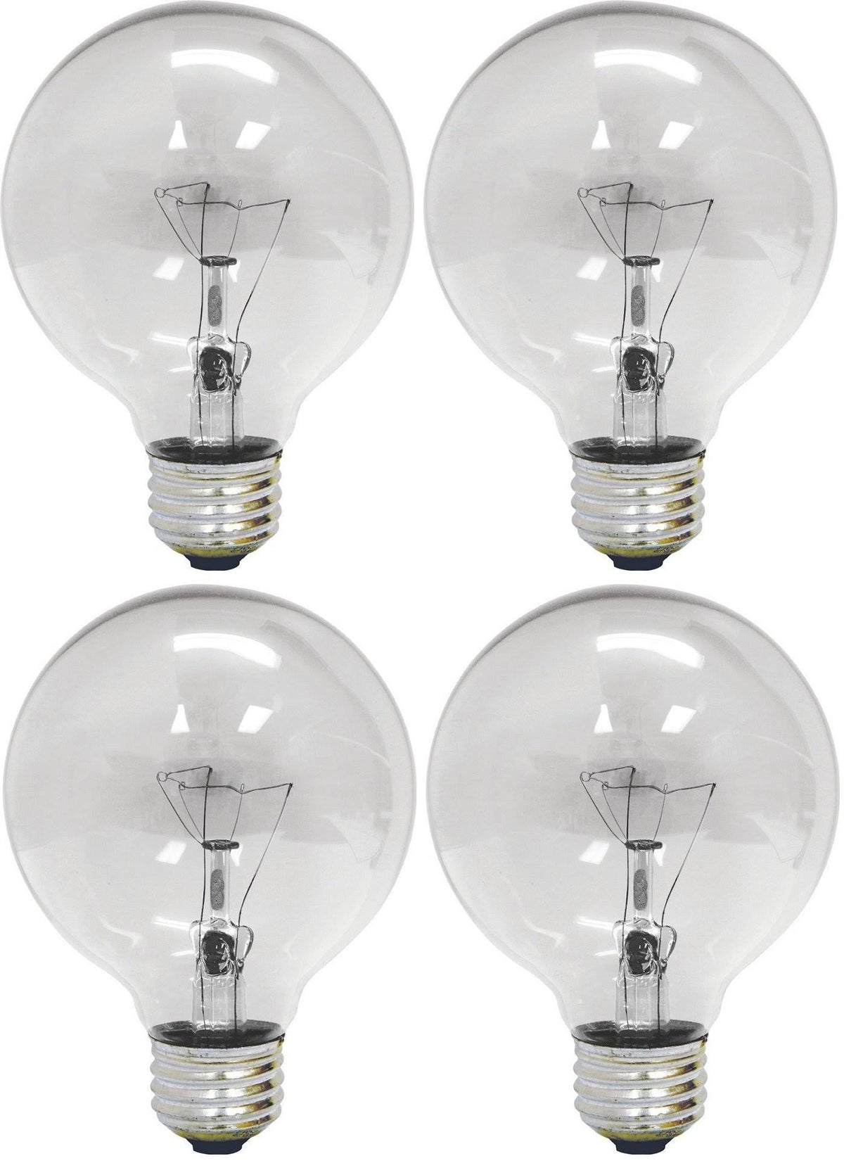 GE Globe Bulb, Medium Base, 40 Watts, Clear 12980