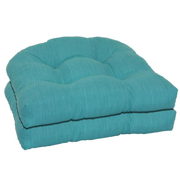 Sonoma Goods for Life Indoor Outdoor 2-Piece Single Wicker Chair Cushion Set, Green, WICKSTCUSH