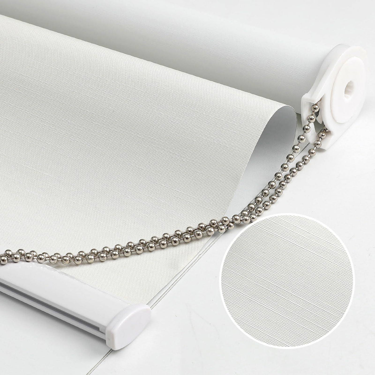 Joydeco 100% Blackout 75" H Window Roller Shades,White Waterproof Classic Thermal Insulated UV Protection Windows Roller Blind for Home Office