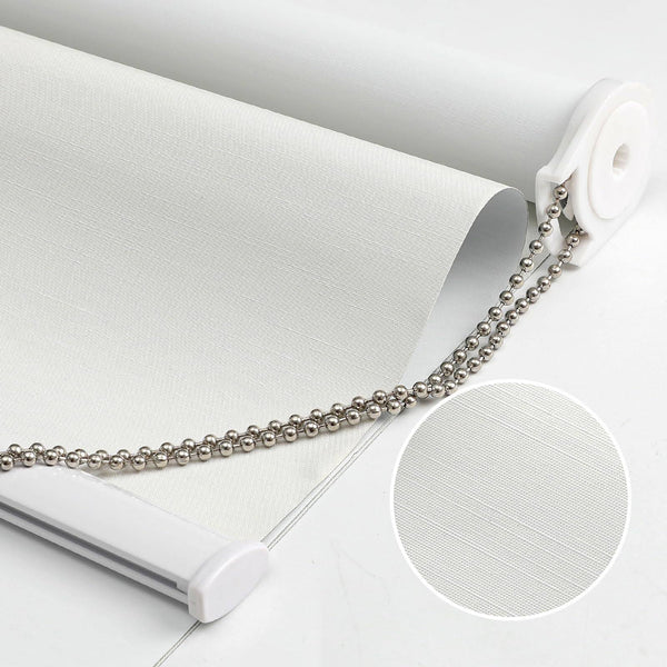 Joydeco 100% Blackout 75" H Window Roller Shades,White Waterproof Classic Thermal Insulated UV Protection Windows Roller Blind for Home Office