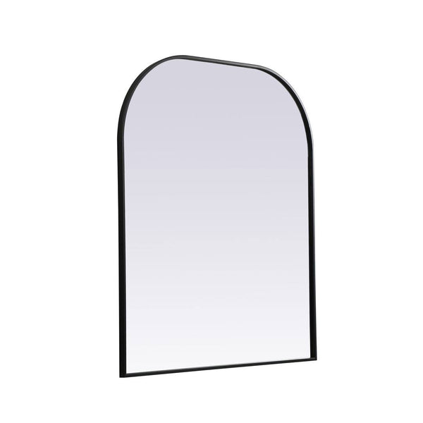Sabine Metal Wide Arch Wall Mirror Finish: Black, Size: 30" x 40"
