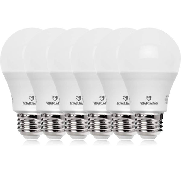 Great Eagle Lighting Corporation Great Eagle A19 LED Light Bulb 9W (60W Equivalent) UL Listed 4000K (Cool White) 800 Lumens Non-Dimmable Standard Repl