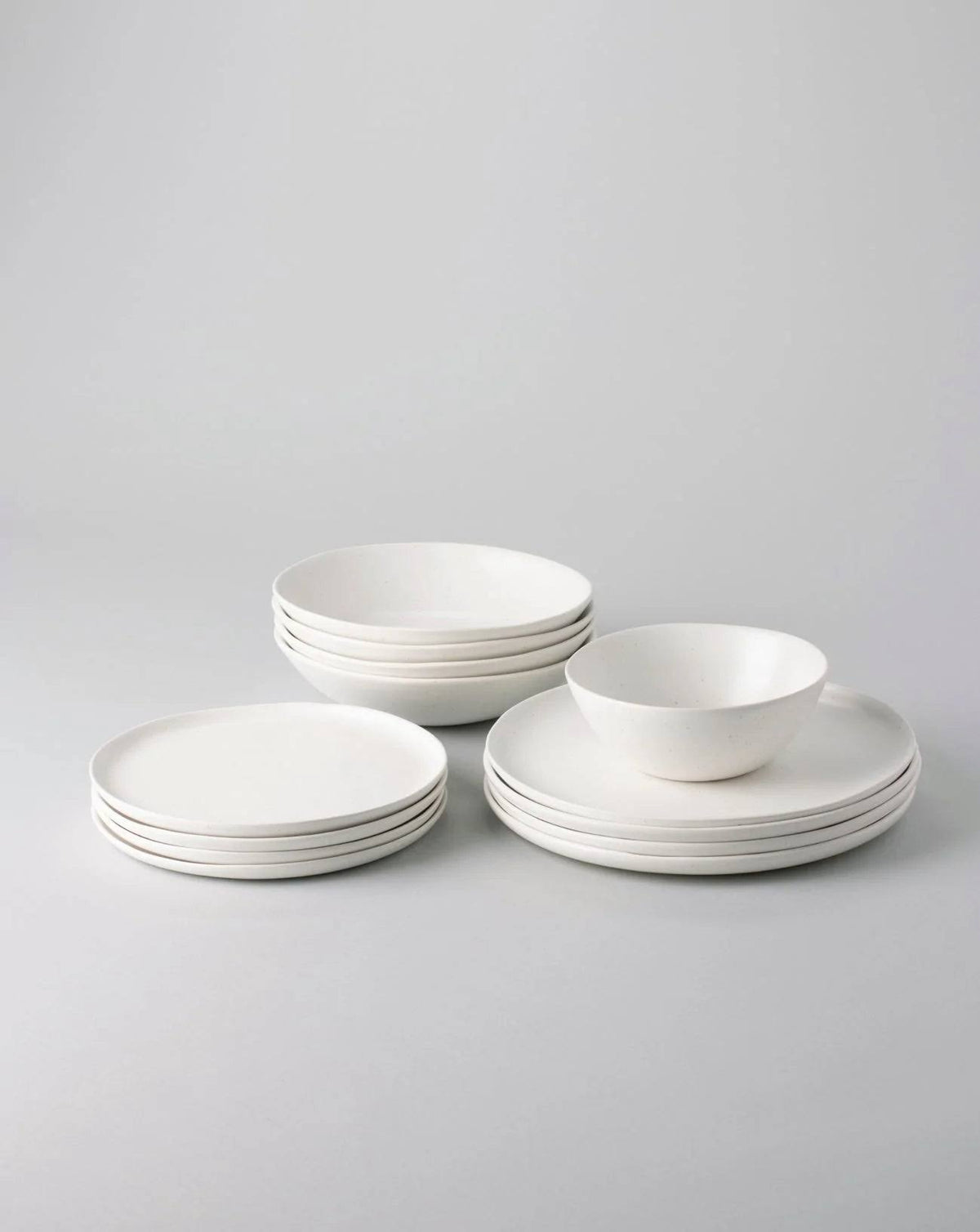 Fable Base Dinnerware Set in Speckled White