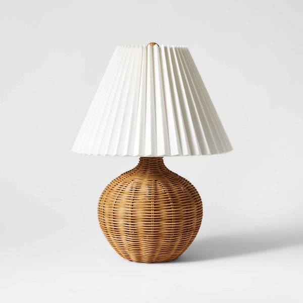 Natural Wicker Table Lamp Brown - Threshold Designed with Studio McGee