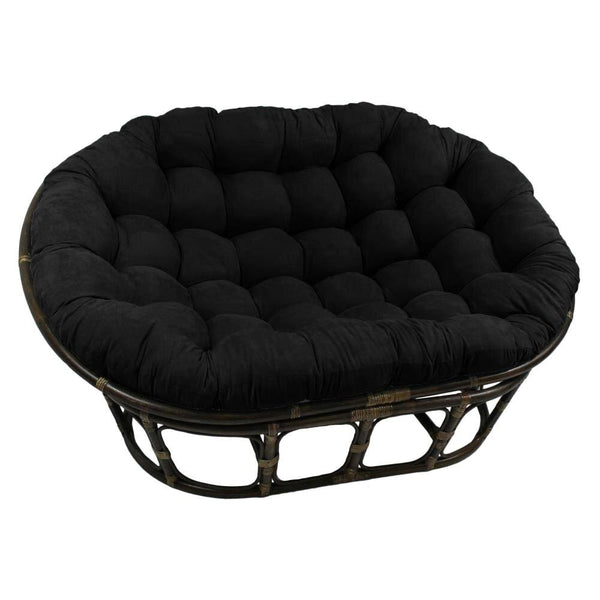 Bay Isle Home Papasan Premium Lounge Chair CUSHION; Black
