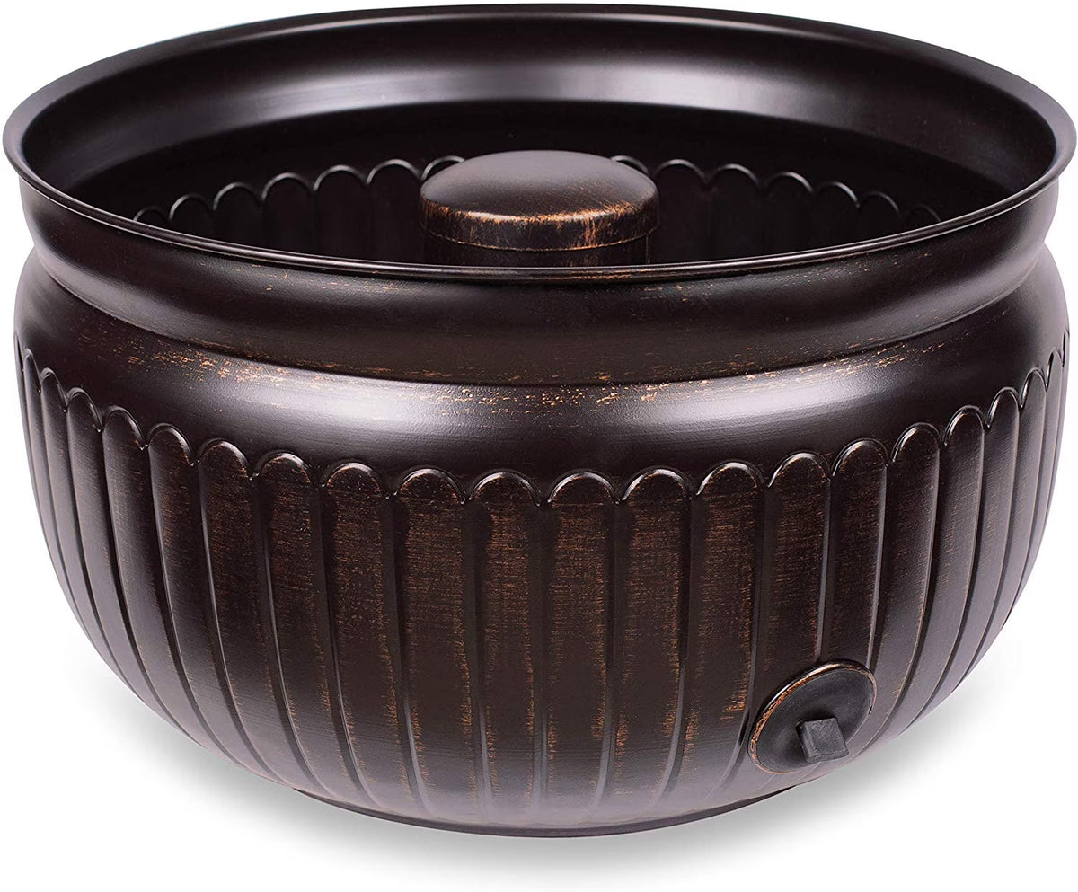 Birdrock Home Decorative Water Hose Pot - Distressed Bronze - 100 Ft Hose