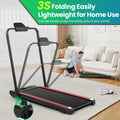 2 in 1 Walking Pad Treadmill with Incline, 2.5HP Under Desk Treadmill with Handle Remote Control & LED Touch Screen for Home Office Workout, 300 lb Weight Capacity Black & Green