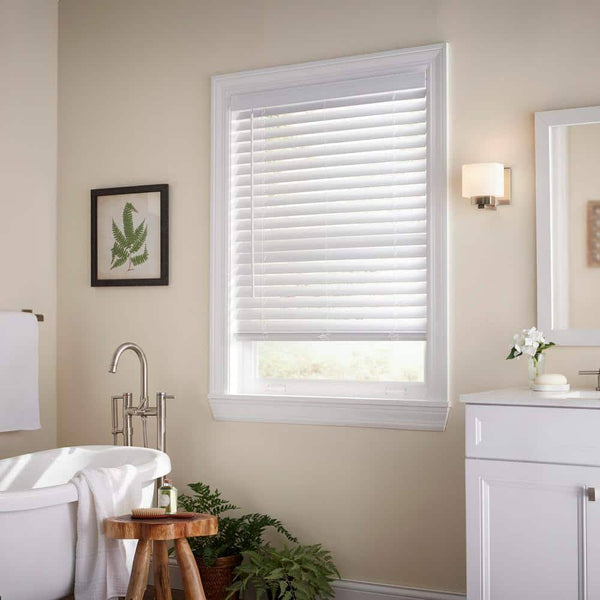 Home Decorators Collection White Cordless 2 in. Faux Wood Blind 23" W x 48" L