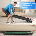 2 in 1 Walking Pad Treadmill with Incline, 2.5HP Under Desk Treadmill with Handle Remote Control & LED Touch Screen for Home Office Workout, 300 lb Weight Capacity Black & Green