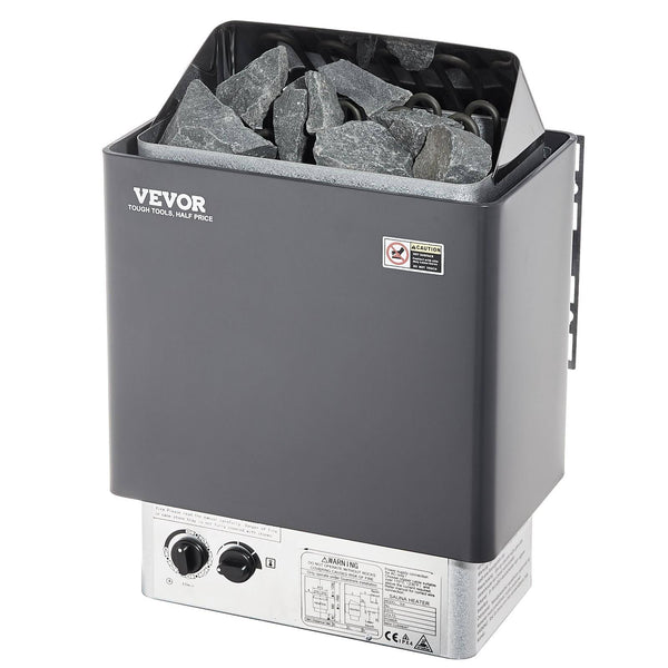 VEVOR Sauna Heater, 9KW 220V Electric Sauna Stove, Steam Bath Sauna Heater with Built-In Controls, 3H Timer and Adjustable Temp for Max. 317-459