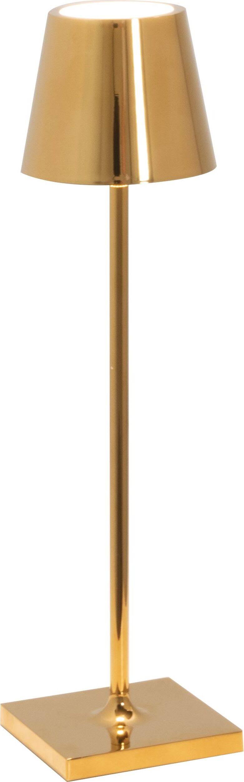 Zafferano Poldina Pro Micro Rechargeable LED Table Lamp Shiny Gold