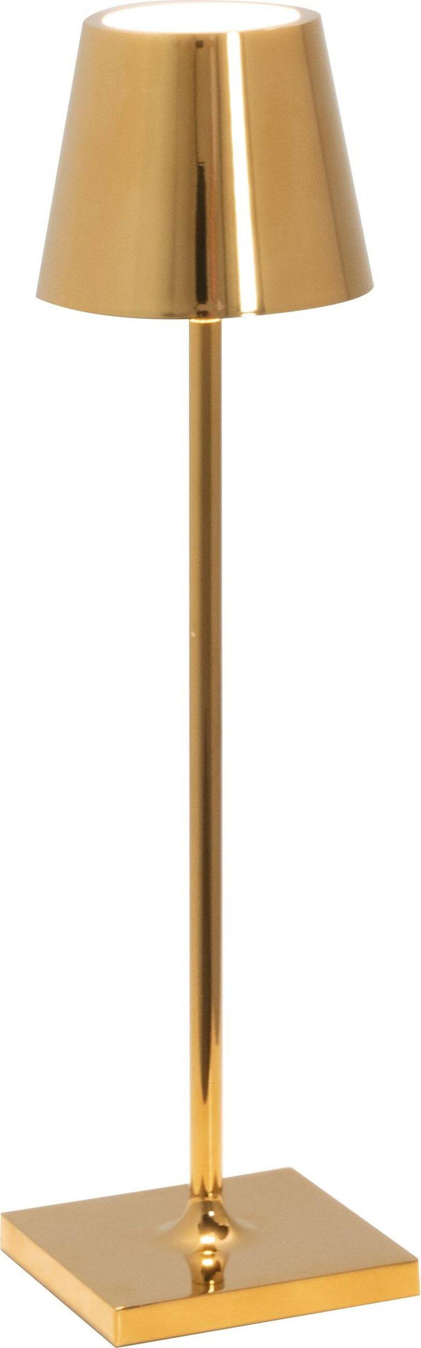 Zafferano Poldina Pro Micro Rechargeable LED Table Lamp Shiny Gold
