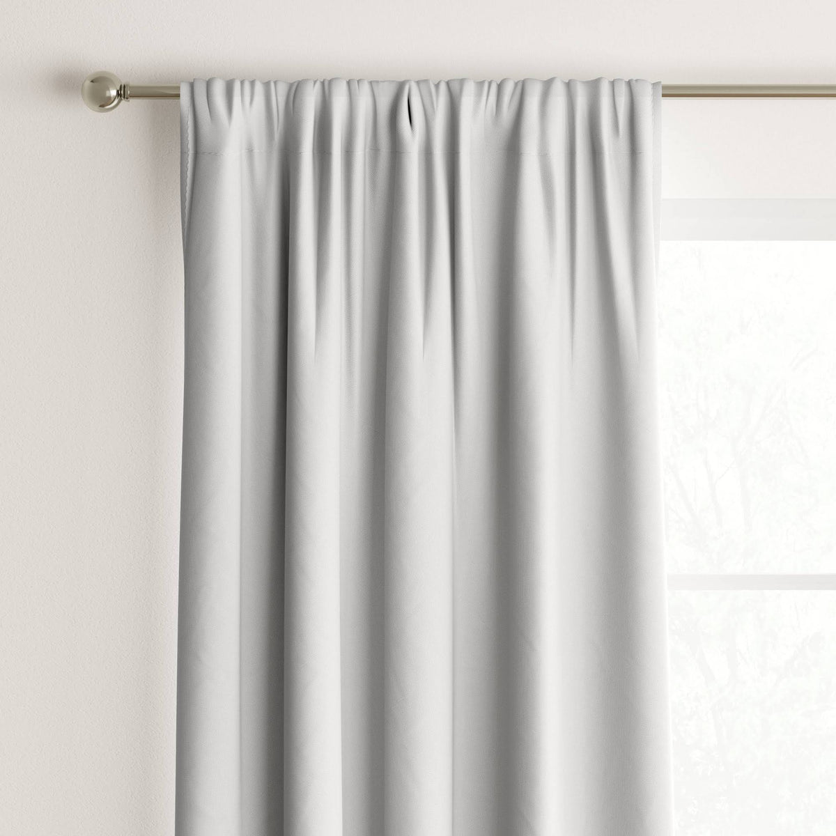 1pc 42"x84" Room Darkening Heathered Window Curtain Panel White