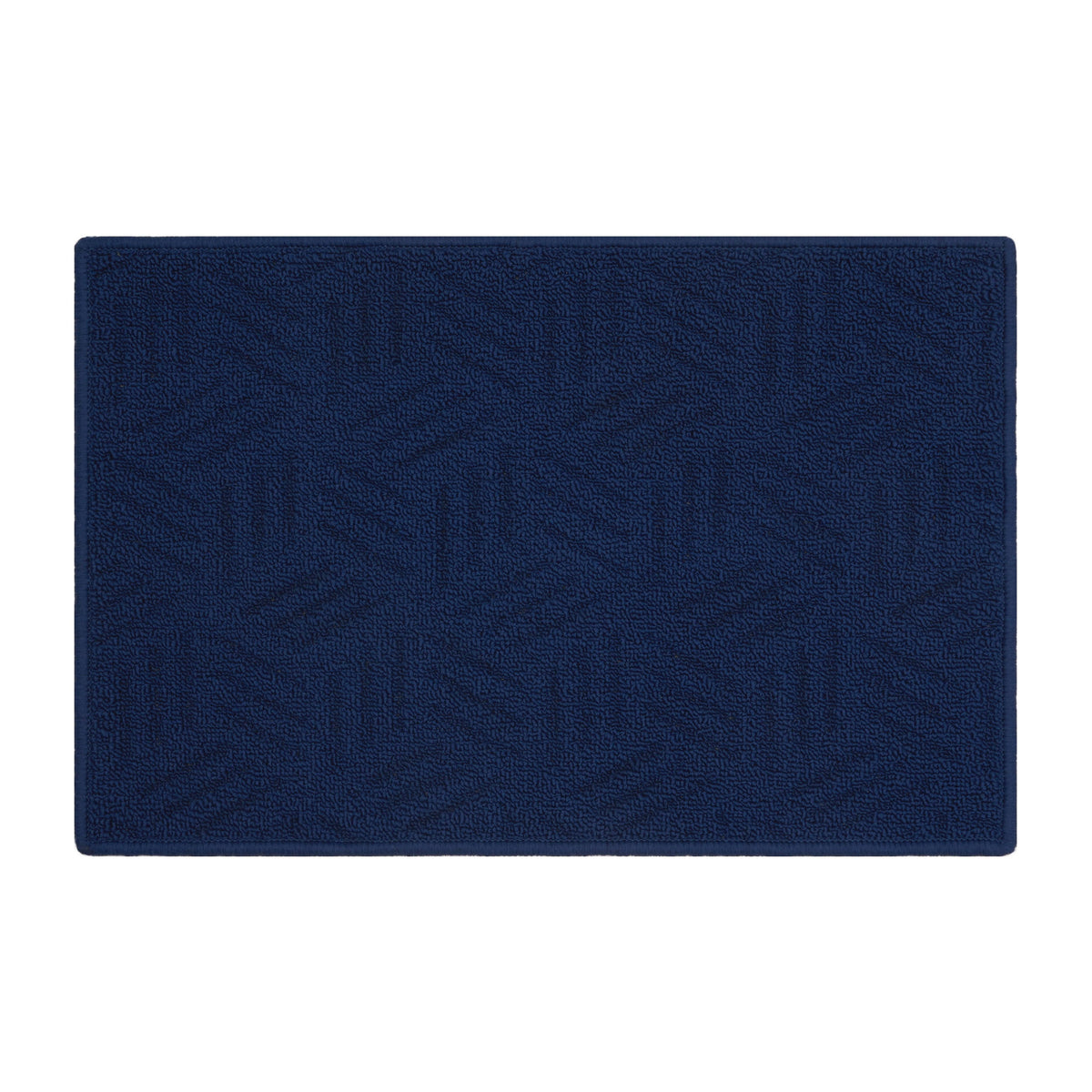 Mainstays Solid High Low Loop Kitchen Mat 18in x 27in Navy Blue