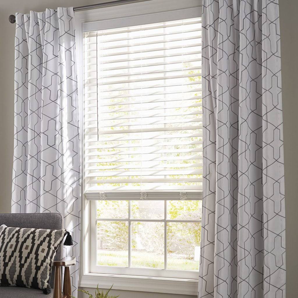 Better Homes & Gardens 2-Inch Cordless Faux Wood Horizontal Window Blinds, White, 23x48, Size: 23 inchw x 48 inchLarge