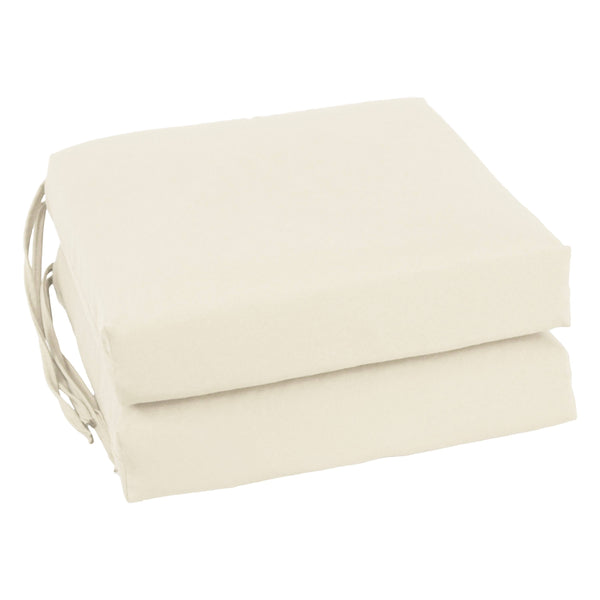 Blazing Needles Indoor 16" x 16" Twill Chair Cushion, Natural
