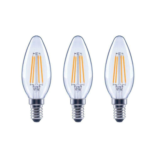 Ecosmart 40-Watt Equivalent B11 Candle Dimmable Clear Glass Filament Vintage LED Light Bulb Soft White (3-pack)