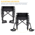 Silver Sport 1 Wheelchair with Full Arms and Swing Away Removable Footrest