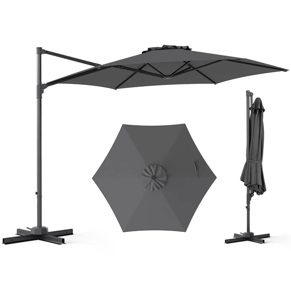 Tangkula 10FT Patio Umbrella Offset Cantilever Outdoor Umbrella