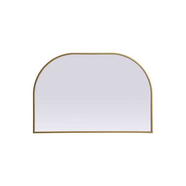 Sabine Metal Wide Arch Wall Mirror Finish: Brass, Size: 34" x 40"