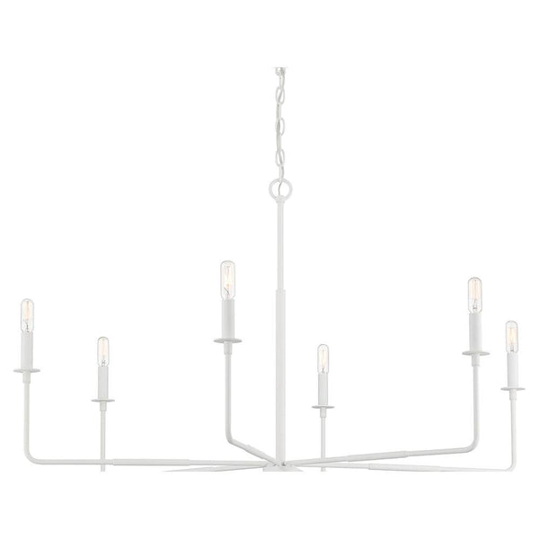 Mager 6 - Light Candle Style Classic Chandelier Finish: Bisque White
