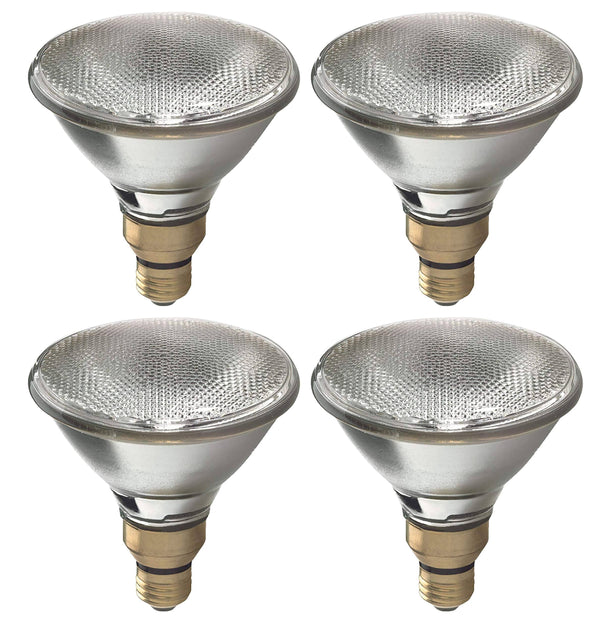 GE Halogen Light Bulb, Energy Efficient PAR38 Flood Light Bulb, 38-Watt, 520 Lumen, Medium Base, Indoor and Outdoor Flood Light Bulb (4 Bulbs)