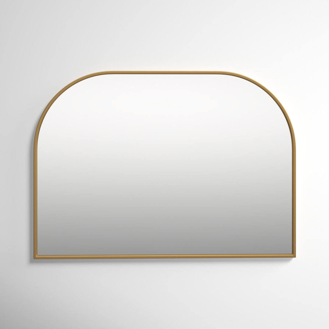 Sabine Metal Wide Arch Wall Mirror Finish: Brass, Size: 30" x 42"