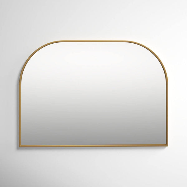 Sabine Metal Wide Arch Wall Mirror Finish: Brass, Size: 30" x 42"