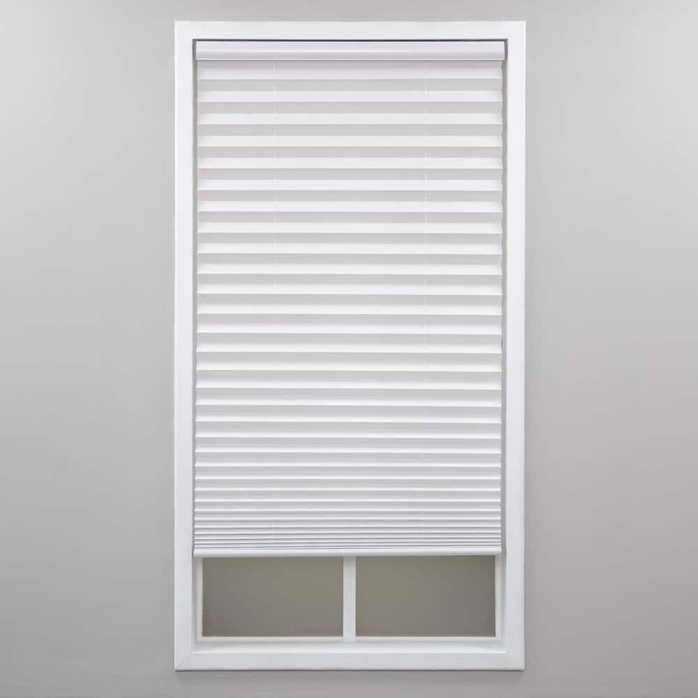 Perfect Lift Window Treatment Cut-to-Width White Cordless Light Filtering Pleated Shade - 30 in. W x 48 in. L