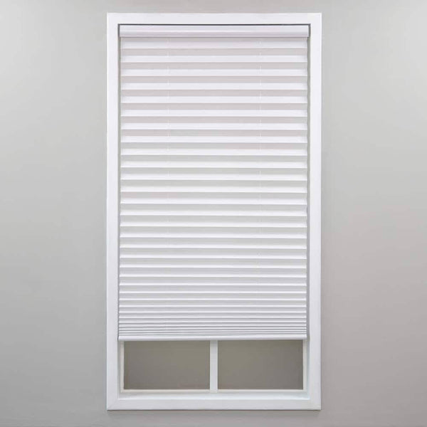Perfect Lift Window Treatment Cut-to-Width White Cordless Light Filtering Pleated Shade - 30 in. W x 48 in. L