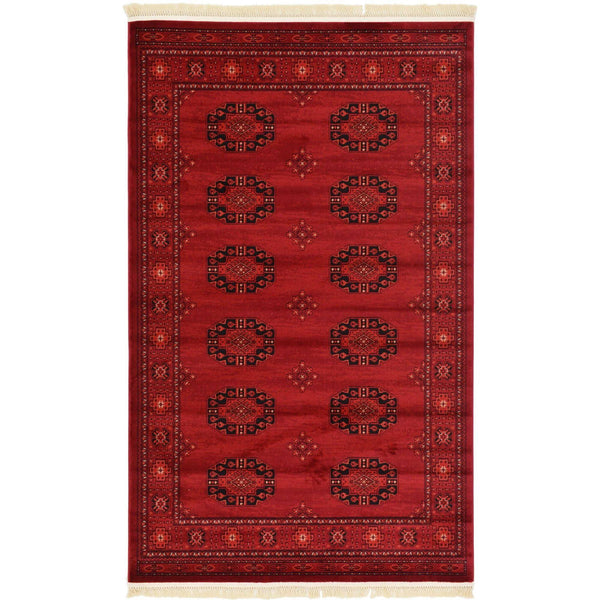 Unique Loom Cleveland Tekke Area Rug - 5' x 8' Red