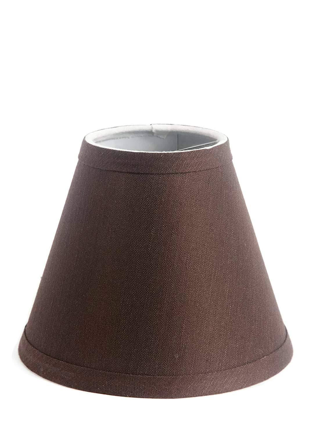 Urbanest Chandelier Pure Linen Shade, Espresso, 3 x 6 x 5 , Clip On
