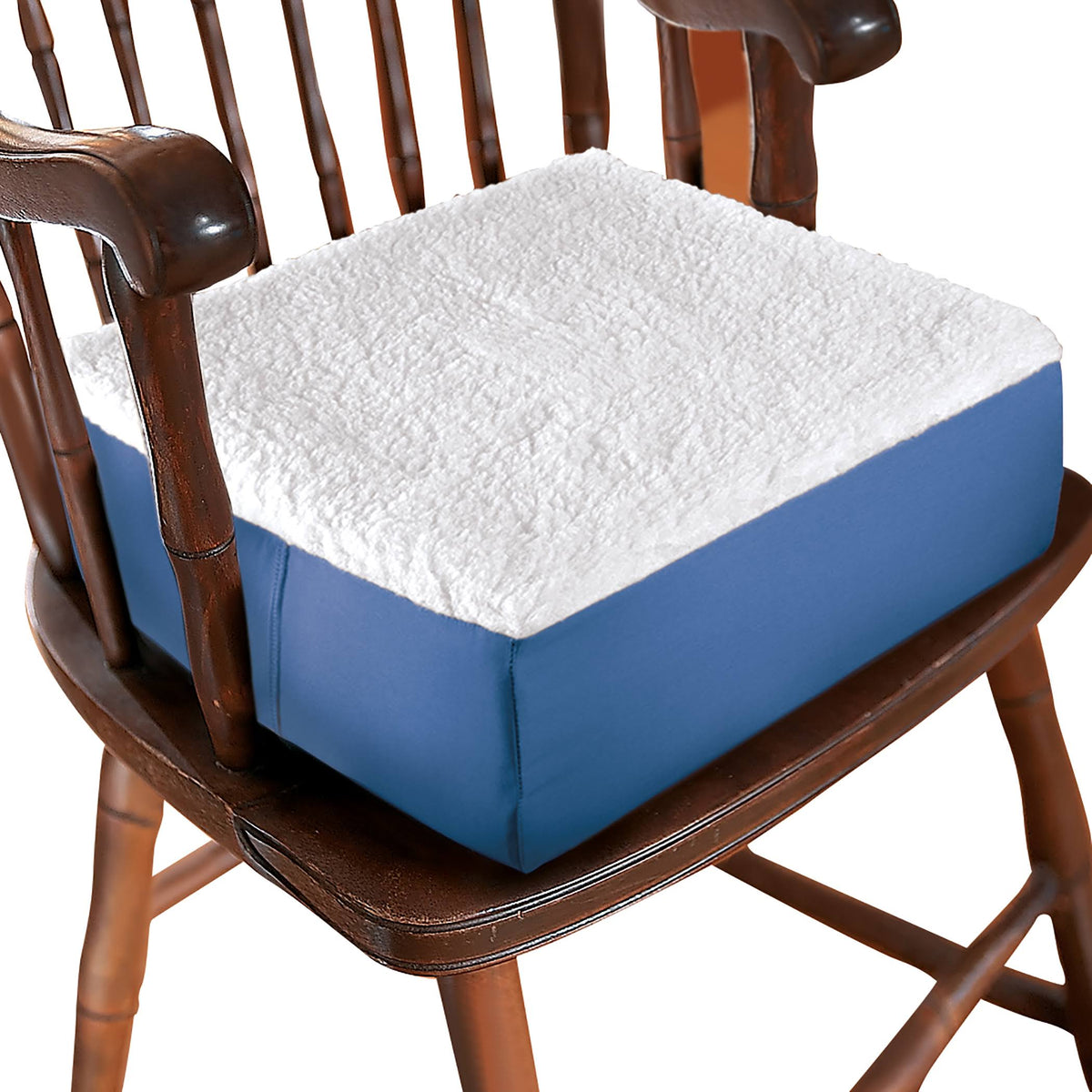 Collections Etc Extra Thick Foam Chair Cushion, Blue