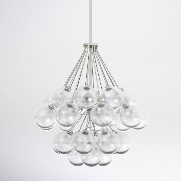 Logan 3 Light Metal Dimmable Sphere Chandelier Finish: Brushed Nickel