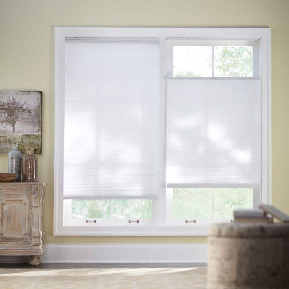 Home Decorators Collection Snow Drift Top Down Bottom Up Cordless Cellular Shade- 22.875 in. W x 48 in. L Actual Size 22.5 in.