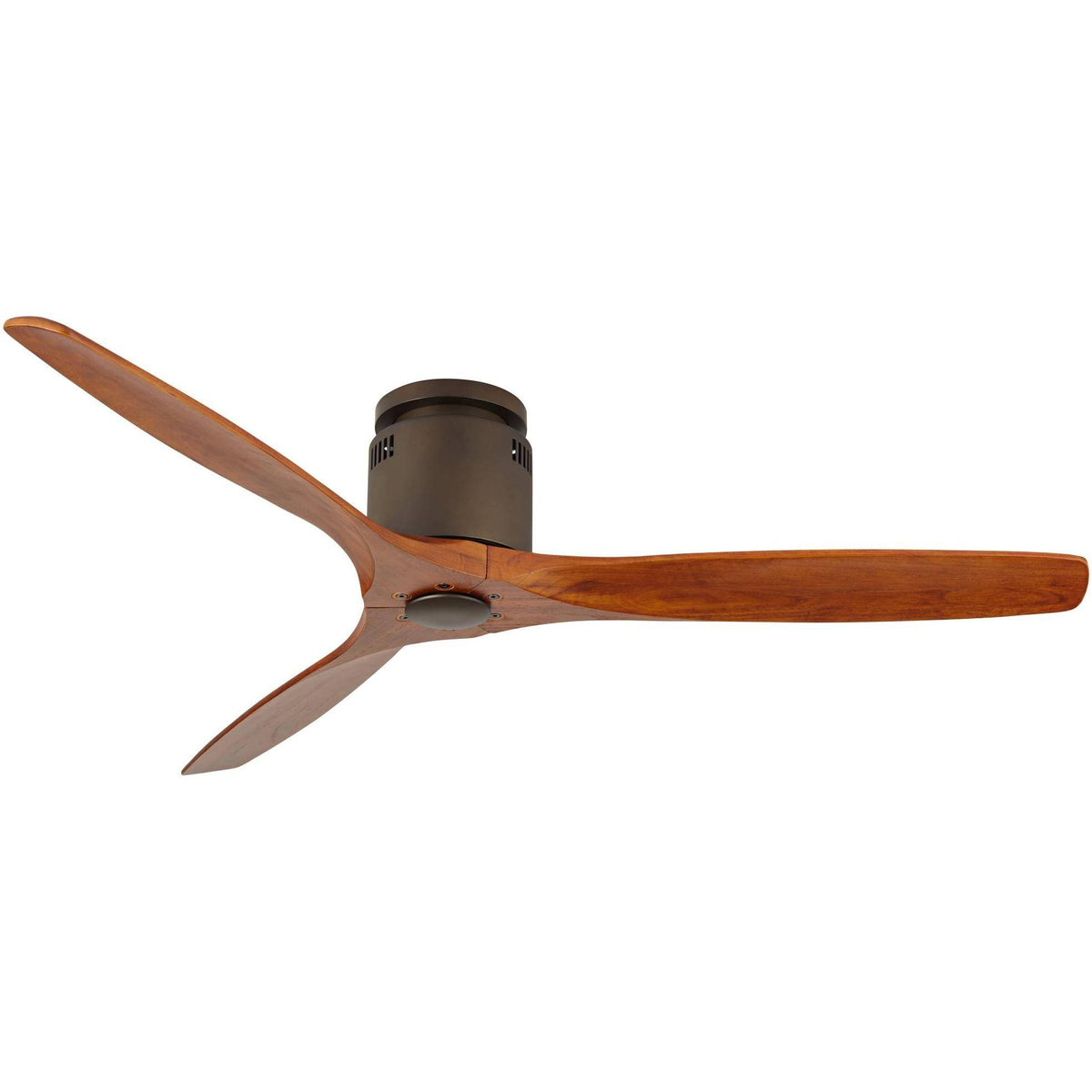 Casa Vieja 52" Windspun Rustic Farmhouse 3 Blade Hugger Indoor Ceiling Fan with Remote Control Oil Rubbed Bronze Walnut Solid Wood for Living