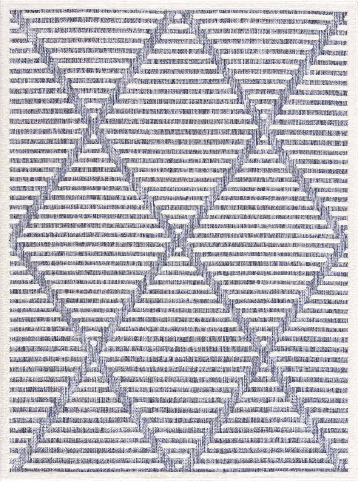 Hauteloom Anah Blue Outdoor Rug | Modern Outdoor Area Rug for Patio, Living Room, Bedroom - 6'7" x 9' Rectangle