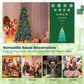 6/7.5 FT Pre-Lit Artificial Christmas Tree, PE/PVC Mixed Tips, Hinged Xmas Tree with Remote, 11 Color-Changing LED Modes, Timer & Metal Stand