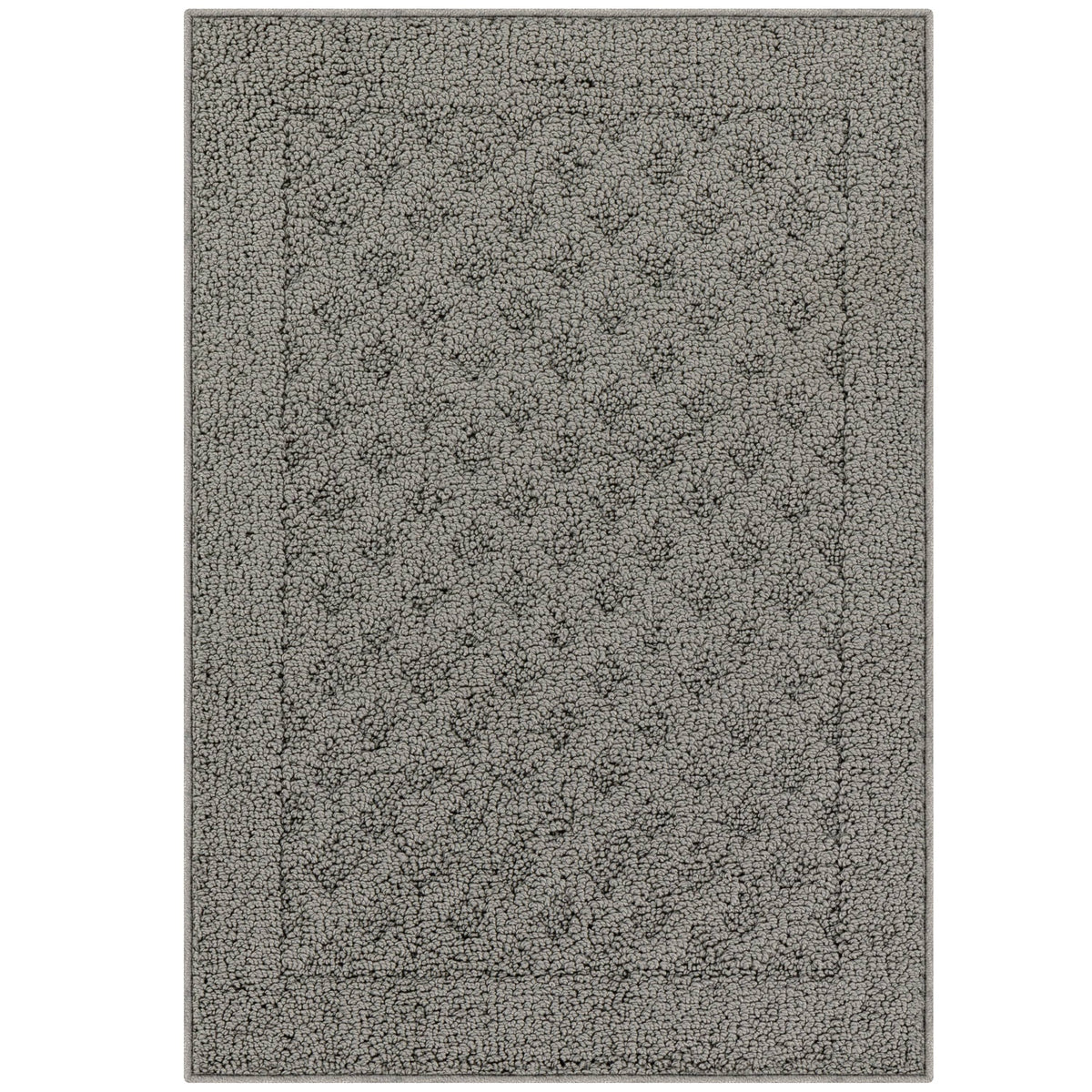 Mainstays Dylan Solid Diamond Traditional Pewter Gray Indoor Accent Rug, 1'8 inchx2'6 inch, Size: 1'8 inch x 2'6 inch