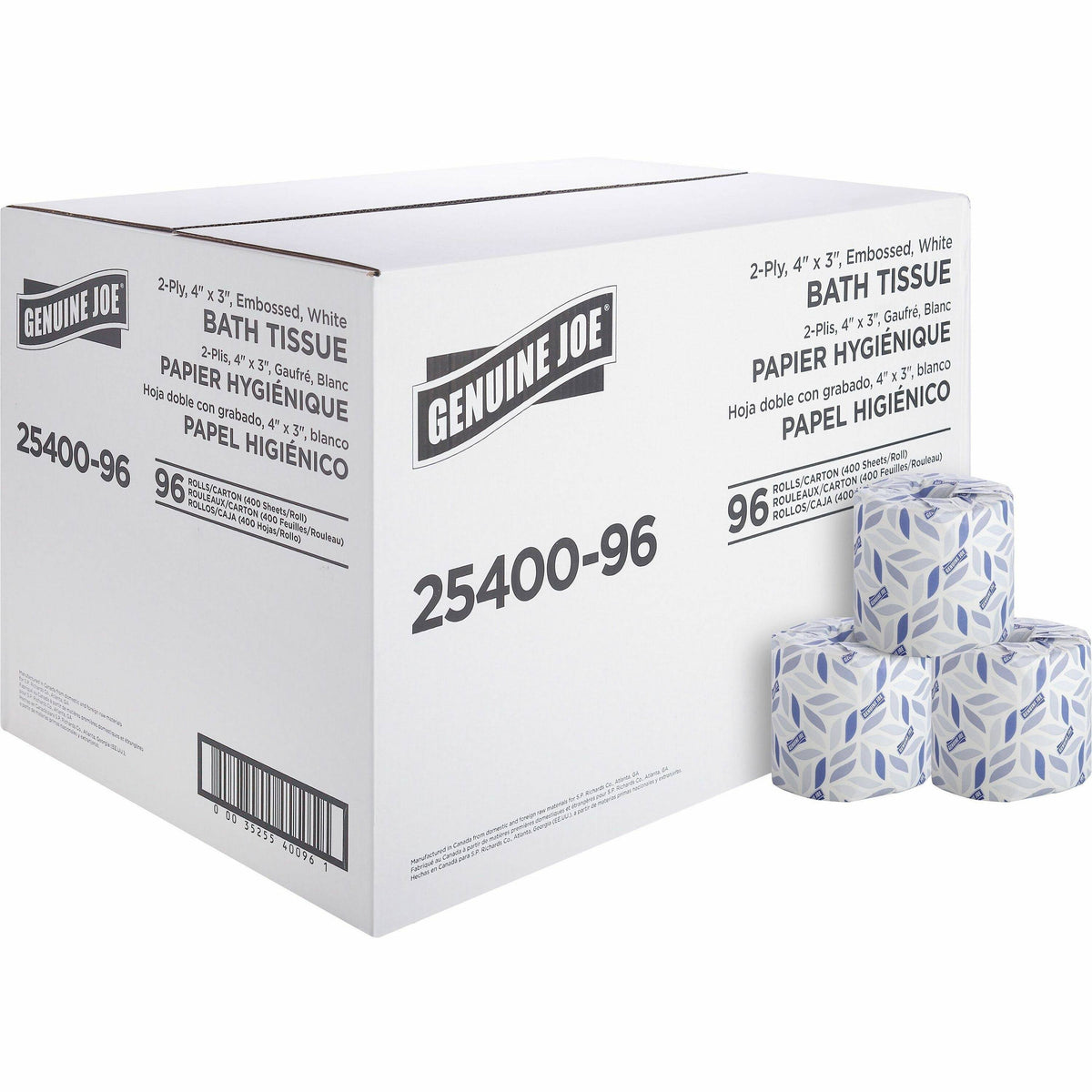 Genuine Joe 2-Ply Standard Bath Tissue Rolls