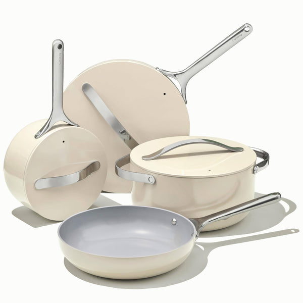 Caraway Home Non-Stick Ceramic Cookware Set, 7-Piece - Cream